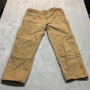Vintage 90s Carhartt Double‎ Knee Pants Union Made Tan 42x29 Workwear Distressed